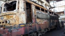  Outburst of fire in electric locomotive No 44081.8 while servicing fast train No 8626 at a time of movement between Aytos - Chernograd stations on railroad No 2 on April 13th, 2016